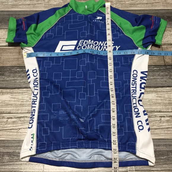Primal Cycling Jersey Women’s L Blue Green Edmonds Community College BECU - Picture 2 of 7